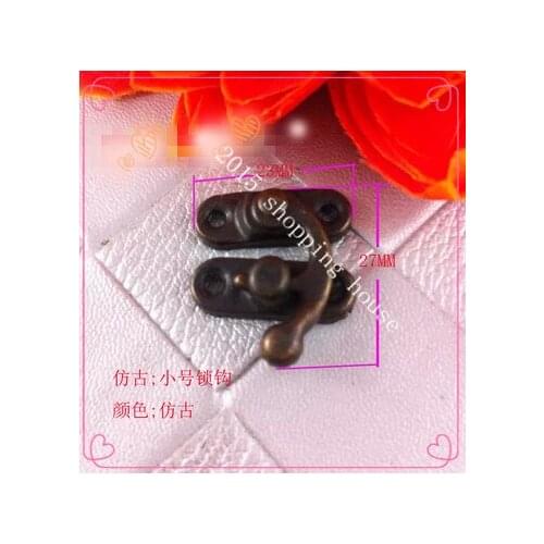 A10 box around the horn hook box luggage accessories lock hasp hook antique metal DIY 33MM*29MM