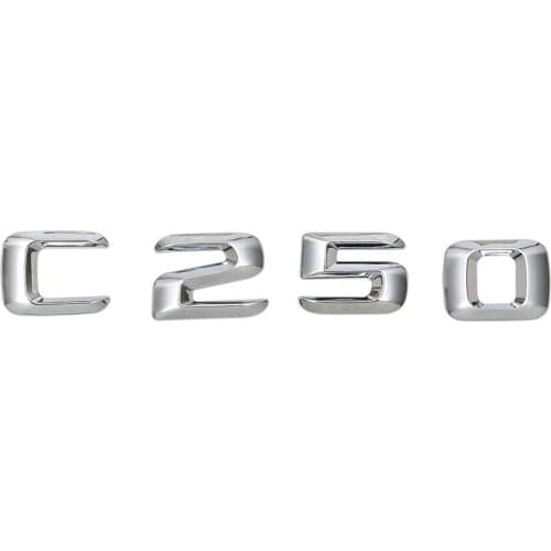 Trunk Rear Emblems Badge Letters Alphabet Sticker C 250 for W203 W204 C-Class C250