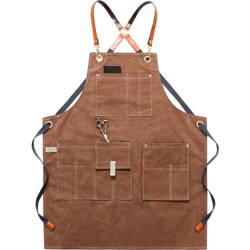Canvas Apron Milk Tea Shop Haircut Nail Art Studio Apron Florist Waiter Men and Women Work Clothes