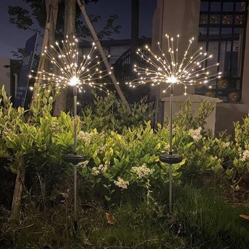 Household Solar Firework Lights Outdoor Waterproof Courtyard Plug-in Lights Garden Decoration Corridor Lights Lawn Lights