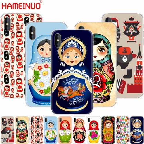 HAMEINUO Russian matryoshka Dolls Pattern Cute Luxury cell phone Cover case for iphone X 8 7 6 4 4s 5 5s SE 5c 6s plus