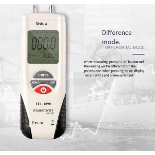 HTI HT1890 digital differential pressure gauge, auto repair pressure gauge, vacuum pressure gauge, hydraulic pressure micro-pres
