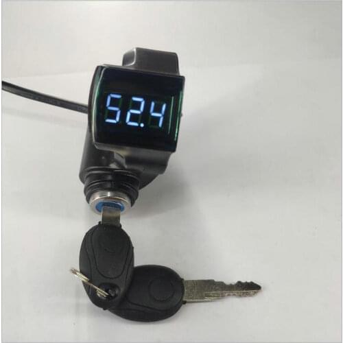12-120v digital voltmeter battery voltage display+lock/key/3gears/cruise switch for electric scooter bike accessory tricycle ATV