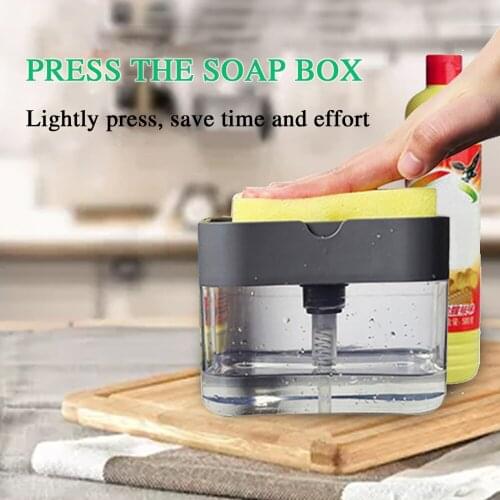 Soap Dispenser Manual Press Container Scrubbing Liquid Creative Kitchen Tool Intdoor Press-type Pump Equipment Accessories Box