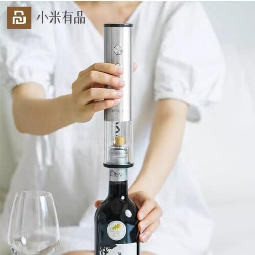 Youpin Electric Wine Bottle Opener Decanter Aerator Corkscrew Stainless Steel Stopper Wiskey For Kitchen Gift