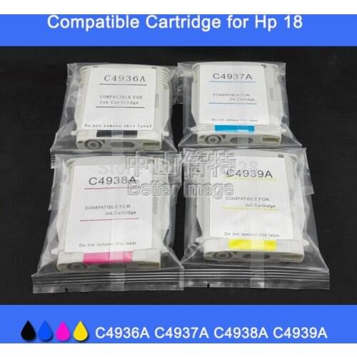 INK WAY 4Sets of HP18 (C4936A/C4937A/C4938A/C4939A) compatible ink cartridge for hp L7380 7580 7590 k8600 k5400