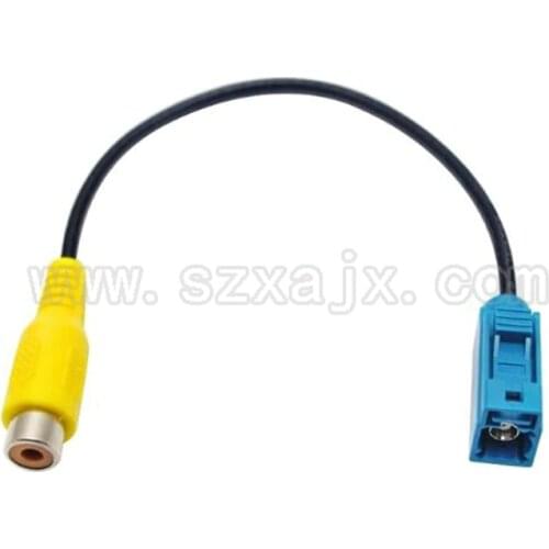 JX connector Car Reversing Camera Adaptor Fakra to RCA Cable Plug For Mercedes For Ford OEM Radio Head free shipping