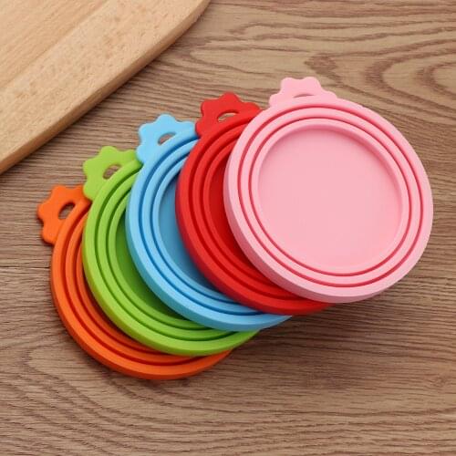 3 In 1 Silicone Can Lid Food Tin Cover Sealed Feeders Food Can Lid for Dog Cat Storage Top Cap Reusable Cover Lid Kitchen Supply