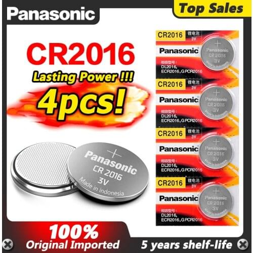 Hot sale PANASONIC 4pc original cr2016 BR2016 DL2016 LM2016 KCR2016 ECR2016 3v button battery coin lithium battery for watch toy