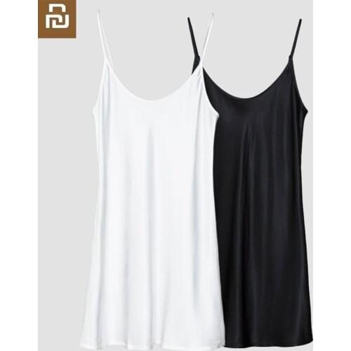 Youpin NEW Silk suspender skirt pajamas women Sexy silk pajamas ladies summer straps silk silk nightdress