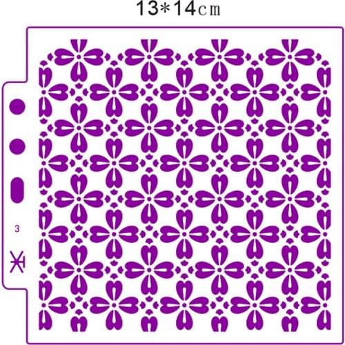 Wholesale Flowers plastic mold shield DIY cake scrapbook stencils hollow Embellishments printing lace ruler Valentines Day