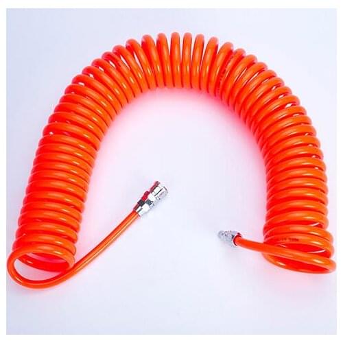 Pneumatic spring tube Air compressor air pump air pipe With metal connector 9m PU air duct high pressure flexible hose