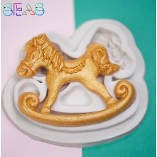 DIY Pony Ride Cake Decorating Molds Chocolate Fondant Mould Cake Resin Molds Baking Silicone Mold Kitchen Tools Accessories