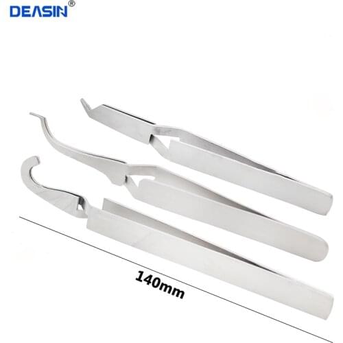 Dental mouth tweezers orthodontic brackets clamp tweezers Stainless steel Dental Orthodontic Tool