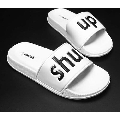 Light Weight Men Slider Slippers Fashion Casual Shoes Non-slip Slides Bathroom Summer Sandals Soft Sole Flip Flops Men