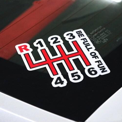 10x7cm Personality Car Modification Reflective Stickers Manual Gear Full of Fun Waterproof Decal for Body and Windows