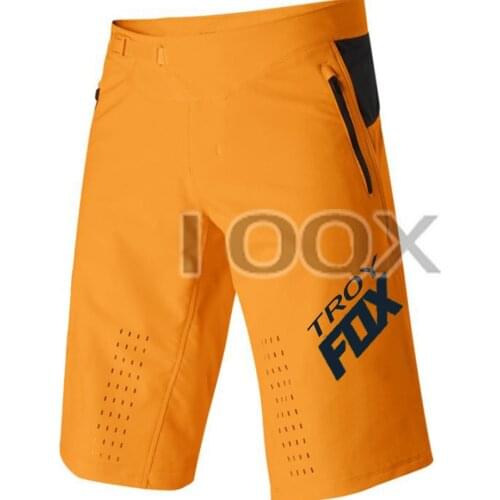 Troy Fox Defend MX Orange Shorts Dirt Bike Racing Pants MTB BMX Sports Cycling Motocross Bicycle Shorts