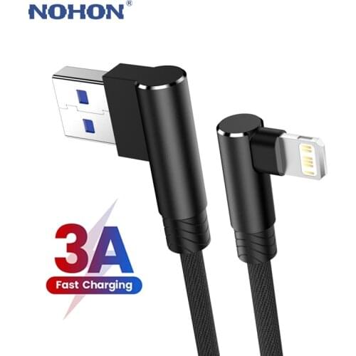 3m 90 Degree Fast Charging USB Charger Cable For iPhone 6 6s 7 8 Plus 12 11 Pro X XR Xs Max 5 SE 2020 iPad Origin Data Long Cord
