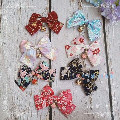 Zephyr lolita headdress oversized bow Japanese soft sister girl side clip hairpin kimono hair accessories Hair Clip