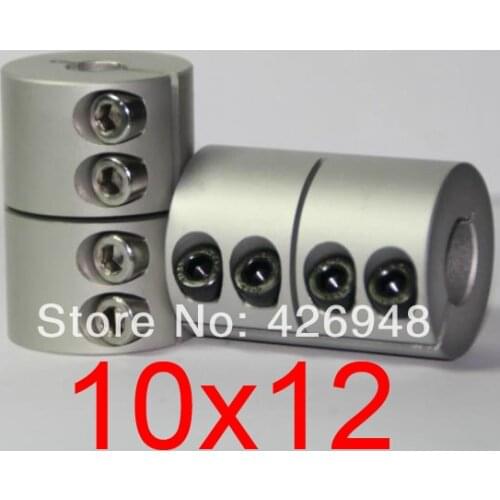 10x12 Rigid clamping screws Solid Coupling for Engraving machine,10mm to 12mm shaft butt-muff coupler for stepper motor D32 L45