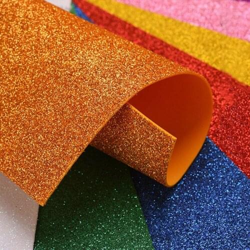 10Pcs Colorful Glitter Sponge Papers Scrapbooking Flash Foam Paper Crafts For DIY Handmade Art Materials Supplies