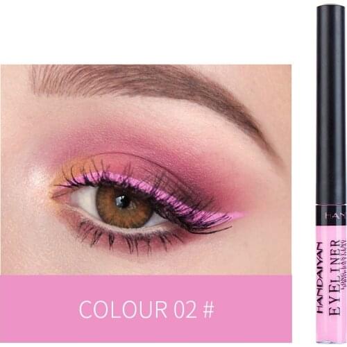 12 Colors Waterproof Liquid Eyeliner Makeup Black White Pink Color Glitter Eye Liner maquiagem China Makeup Eyeshadow