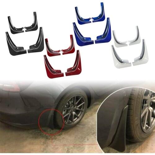 4Colors Car Mudguard Mud Flaps MudFlaps Splash Guard Fender Cover For Tesla Model 3 2017 2018 2019 Accessories Styling