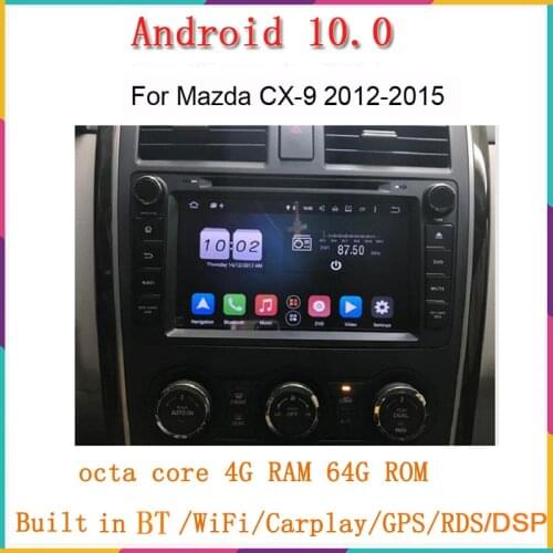 8" Android 10.0 car dvd player For Mazda CX9 with GPS Navigation 4G+64G Phone Link Bluetooth RDS Car Radio Fast Boot