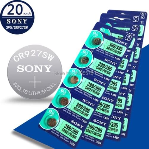 20Pcs FOR SONY 1.55V 395 SR927SW 399 SR927W AG7 LR927 Button Batteries For Watch Toys Remote Cell Coin Battery