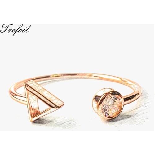 Bracelets Bangles Rose Gold Color Triangle,Fashion Jewelry Trendy Wrap Boho Geometric Bracelet Gift For Women 2018 New