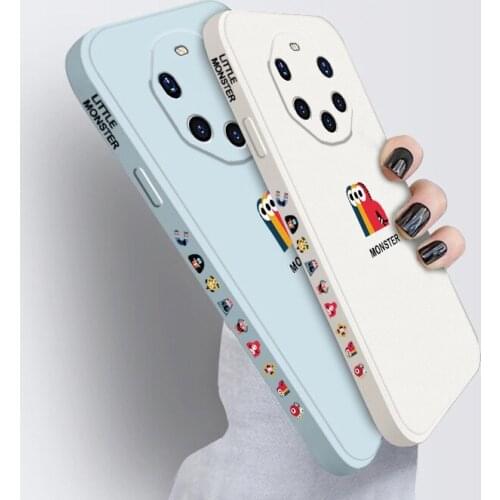 Cases For Huawei Mate 40 Pro Plus Cover Original Fashion Liquid Silicone Shockproof Soft Shell Cartoon Phone Case