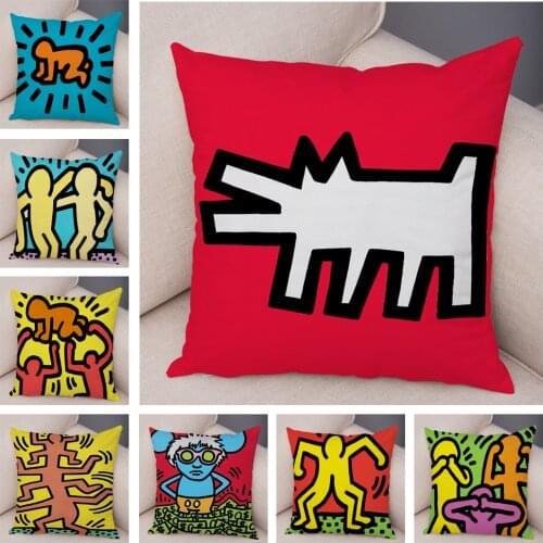 Modern style Geometric Pillowcase Cushion Cover Decor Colorful Abstract Art Pillow Case Soft Plush for Sofa Home Car 45x45cm