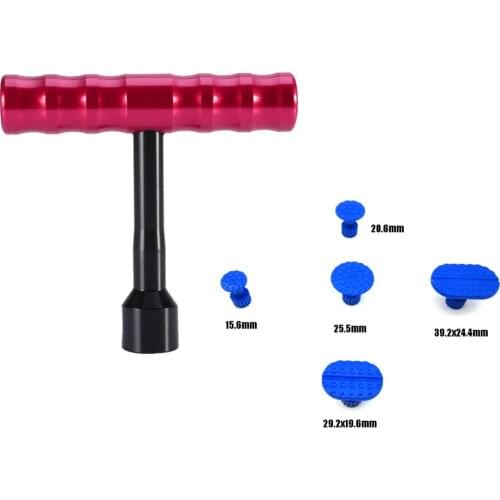 PDR Dent Repair Glue Pulling Tabs + 1pc T-Bar Dent lifter Car Paintless Auto Body Dent Repair Tools Hand Tools Kit Set