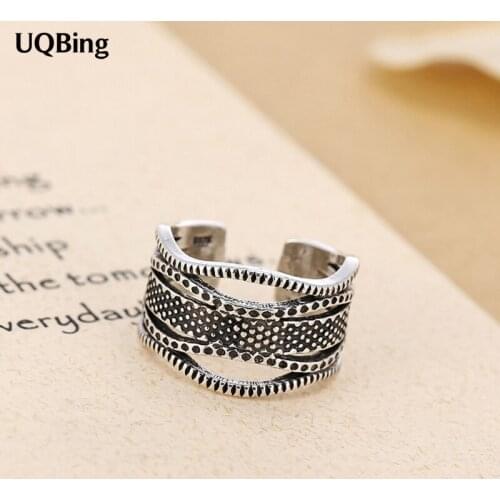 New Arrivals Retro Multi Layer Thai Silver Open Rings 925 Sterling Silver Rings For Girl Women Gift Jewelry