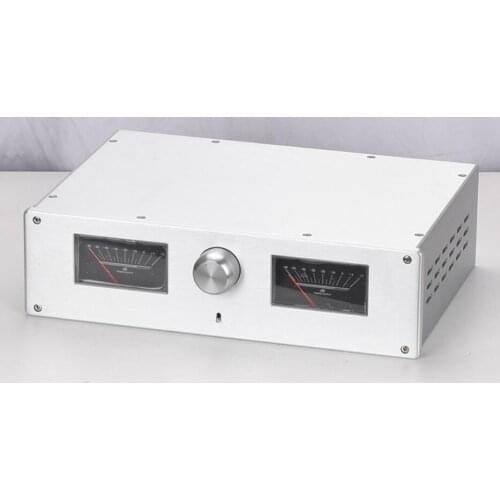 3610 tube preamp chassis Full Aluminum amplifier box Retro style Enclosure with VU meter