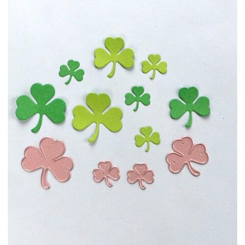DUOFEN METAL CUTTING DIES 3 pcs small shamrock leaves stencil for DIY papercraft project Scrapbook Paper Album 2019 new