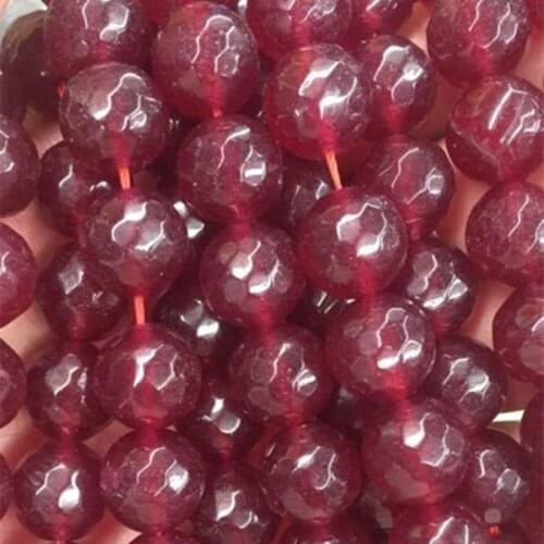 Fashion dark rose red natural stone round faceted carnelian agat 4mm 6mm 8mm 10mm 12mm 14mm loose beads diy jewelry 15inch GE819