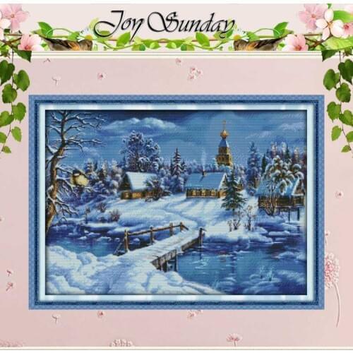 A World of Ice and Snow Counted Cross Stitch 11CT 14CT Cross Stitch Set Wholesale Winter Cross-stitch Kits Embroidery Needlework