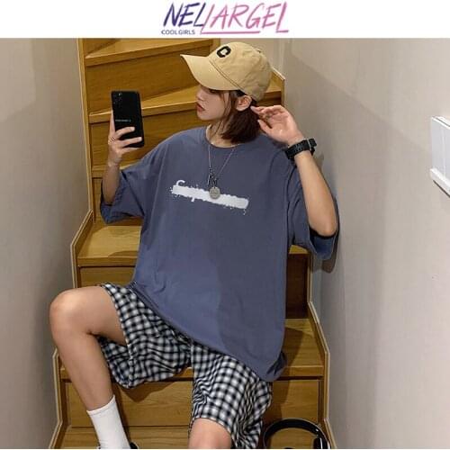 NELLARGEL Women Designer Y2k Kawaii Graphic Tee 2021 Summer Female Harajuku Korean Fashion Blouses Girl Oversized T Shirts 3XL