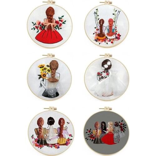 Full Range Crewel Embroidery Starter Kit with Pattern,Hand Printed Modern Funny Cross Stitch DIYKits, Punch Needlepoint Beginner