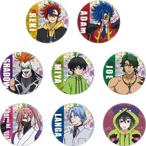 SK8 The Infinity Badges Pins Anime Langa Reki Miya Joe Adam SKwuxiandaMedal Metal Round Brooch Pin Bag Pendant Cosplay Props 58m