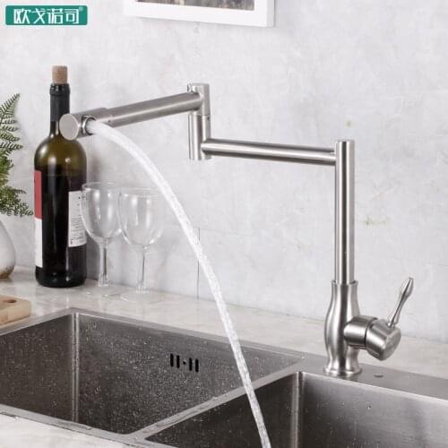 Folding European design beautiful kitchen faucet hot and cold water sink mixer 360 degree rotate
