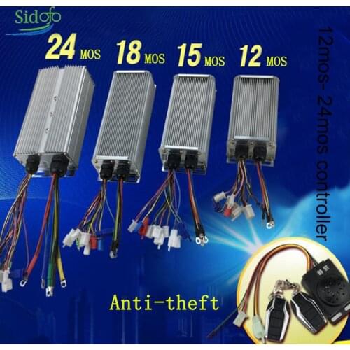 Rear Axle Dedicated Controller 48V 60V 500W/1000W 1200W Brushless Controller For high-Power Differential Motor Engine 24Mosfe