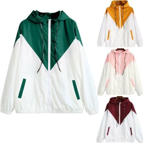 Women Men Sports Coat Long Sleeve Hoodie Windbreaker Hooded Zip Coat Jacket Tracksuit Top Sun Protection Autumn Clothes 8Colors