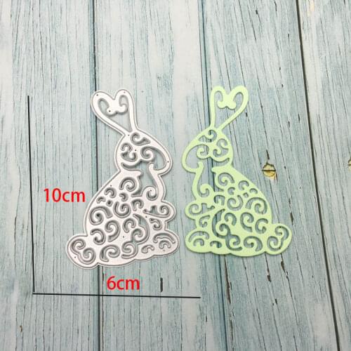 Lovely Rabbit Metal Steel Cutting Dies Animal Stencil DIY Scrapbooking Album Paper Card Decoration Crafts Embossing Dies
