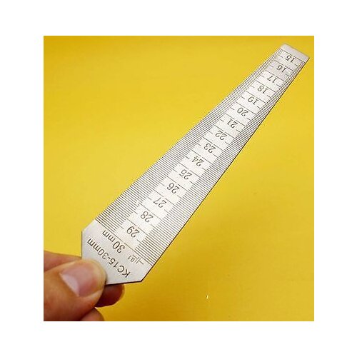 Welding Taper Gauge slot width, gap hole size gage 15 - 30 mm