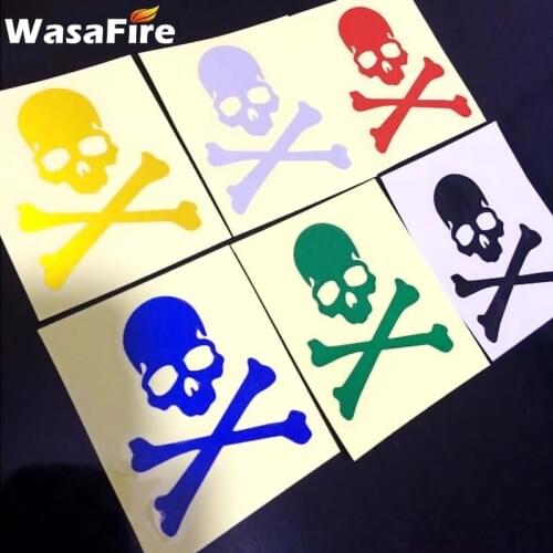 Skull Bicycle Reflective Sticker Bike Fluorescent Decal MTB Stickers Fixed Gear Skeleton Decals Helmet DIY Cycling Accessories