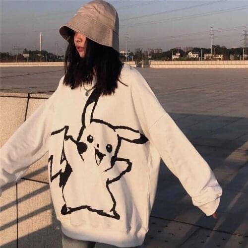 Large Plus Size Womens Korean Fashion Loose Long-Sleeved T-shirt Ins Ladies Bf Harajuku Style Autumn Thin Sweater For Female