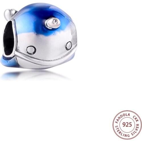 Fits Original Pandora Bracelet 925 Sterling Silver Shimmering Narwhal Charms Beads for Jewelry Making Women Gift Bijoux Kralen