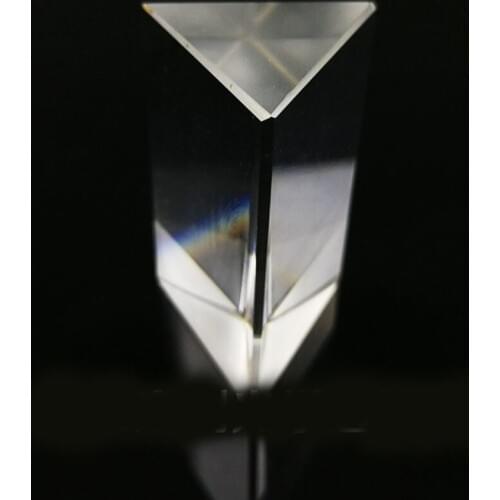 1PC 30x30x50MM Optical Glass Equilateral Triple Triangular Prism Physics Teaching Light Spectrum